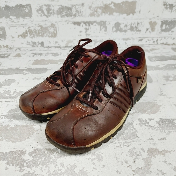 Skechers Women's Leather Upper Brown Oxford Lace Up Y2K Sneakers W397 - Picture 2 of 11